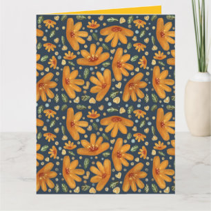 Gelbe Luxusblumen Karte
