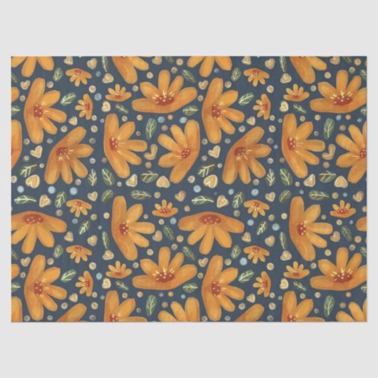 Gelbe Luxusblumen Seidenpapier (Vorderseite)