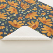 Gelbe Luxusblumen Sherpadecke (3/4)