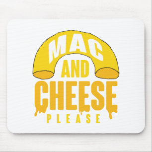 Gelbe Macaroni Käse für Kinder Mac und Käse Mousepad