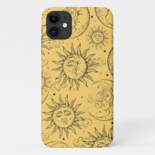 Gelbe Magie Vintage Himmelszelt Sonne Mond Sterne Case-Mate iPhone Hülle