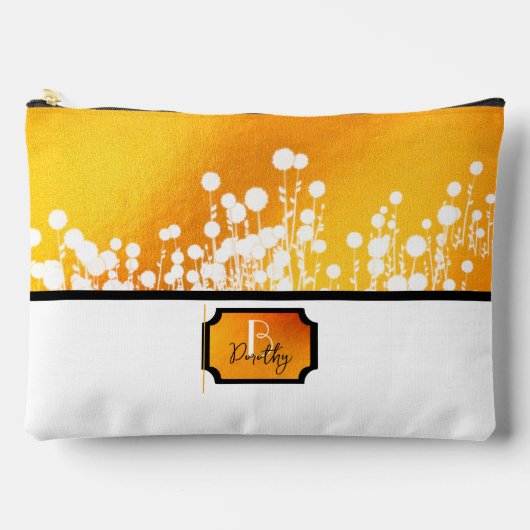 Gelbe magische Blume Zubehörtasche (Vorderseite)