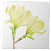 Gelbe Magnolien auf der Keramik (1W) Fliese (Vorderseite)
