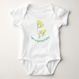 Gelbe Magnolien auf einem Baby-Bodysuit Baby Strampler