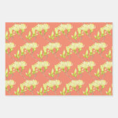 Gelbe Magnolien auf einem wackelnden Set Geschenkpapier Set (Vorderseite 3)