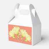 Gelbe Magnolien auf einer Gable Gvor Box Geschenkschachtel (Rückseite)