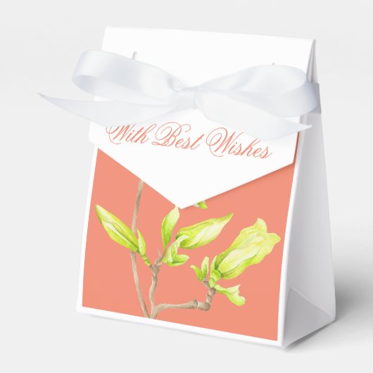 Gelbe Magnolien auf einer Gefälligkeitsbox Geschenkschachtel (Vorderseite)