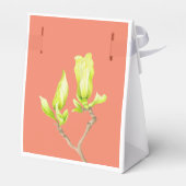 Gelbe Magnolien auf einer Gefälligkeitsbox Geschenkschachtel (Rückseite)