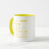 Gelbe Mahjong-Tasse Tasse (Vorderseite Links)