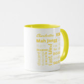 Gelbe Mahjong-Tasse Tasse (VorderseiteRechts)