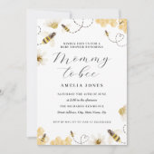 Gelbe Mama wird Babydusche Einladung (Vorderseite)