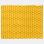 Gelbe Mandala Boho Fleecedecke (Vorderseite (Horizontal))