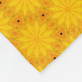 Gelbe Mandala Boho Fleecedecke (Ecke)