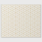 Gelbe Mandala-Geometrie Geschenkpapier (Flach)