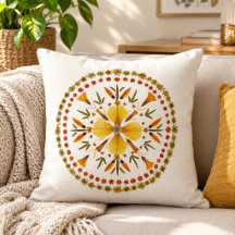 Gelbe Mandala gepresste Blume aus original Kunst