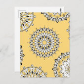 Gelbe Mandalase 1 Postkarte (Vorne/Hinten)