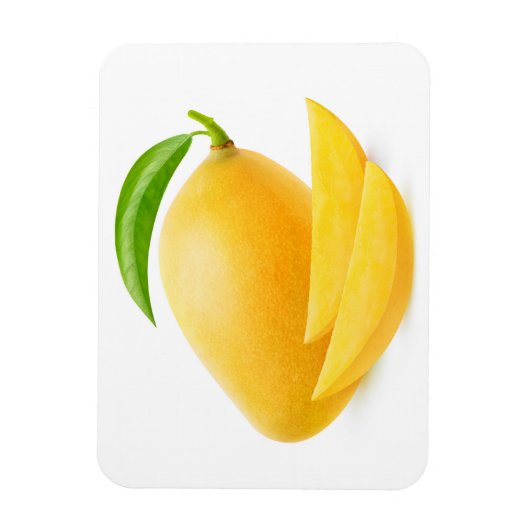 Gelbe Mango schneiden Magnet (Vertikal)
