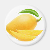 Gelbe Mango schneiden Magnet (Vorne)