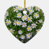 Gelbe Margarita-Blume mit grauen Kies Keramik Ornament (Vorne)