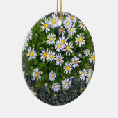 Gelbe Margarita-Blume mit grauen Kies Keramikornament (Rechts)