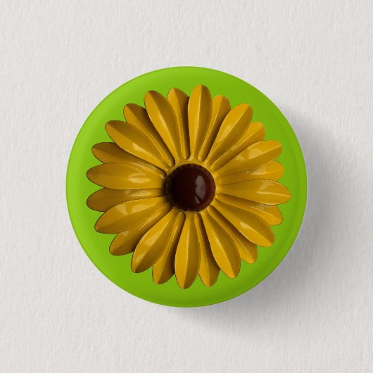 Gelbe Margerite - Blumenstrauß Frühlingsgarten Som Button (Vorderseite)