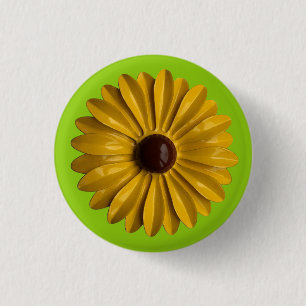 Gelbe Margerite - Blumenstrauß Frühlingsgarten Som Button