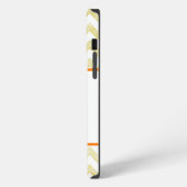 Gelbe Margerite mit Chevron-Muster iPhone Hülle (Linke Seite)