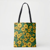 Gelbe Margeriten-Tasche Tasche (Vorderseite)