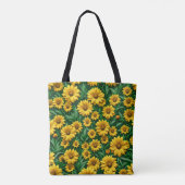 Gelbe Margeriten-Tasche Tasche (Rückseite)