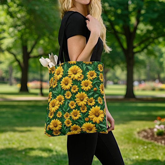 Gelbe Margeriten-Tasche Tasche