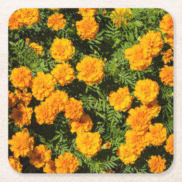Gelbe Marigold-Blume Rechteckiger Pappuntersetzer