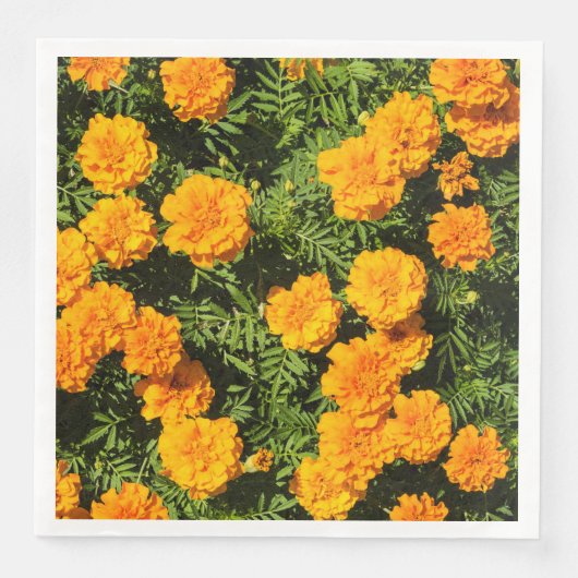 Gelbe Marigold-Blume Serviette (Vorderseite)