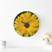 Gelbe Marigold-Macintosh Große Wanduhr (Zuhause)