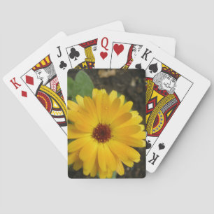 Gelbe Marigold-Makro-Spielkarten Spielkarten