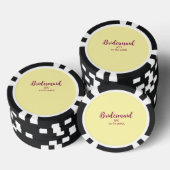 Gelbe marine Brautjungfer Name Datum stilvolle Bra Pokerchips (Stapel)