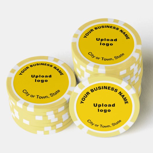 Gelbe Markenbezeichnung für Poker-Chips Pokerchips (Stapel)