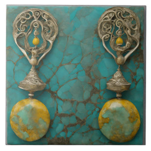 Gelbe Marmor-Metall-Kunstskulptur Fliese
