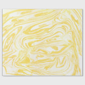 Gelbe Marmorstruktur. Handgezeichnet Geschenkpapier (Flach)