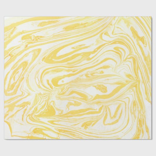 Gelbe Marmorstruktur. Handgezeichnet Geschenkpapier (Flach)