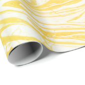 Gelbe Marmorstruktur. Handgezeichnet Geschenkpapier (Rolleneckpunkt)