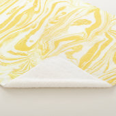 Gelbe Marmorstruktur. Handgezeichnet Sherpadecke (3/4)