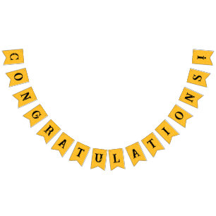 Gelbe mathematische Formeln Gratulations zur Absch Wimpelkette
