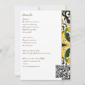 Gelbe, mediterrane Kachel in einer Hochzeit Einladung (Rückseite)