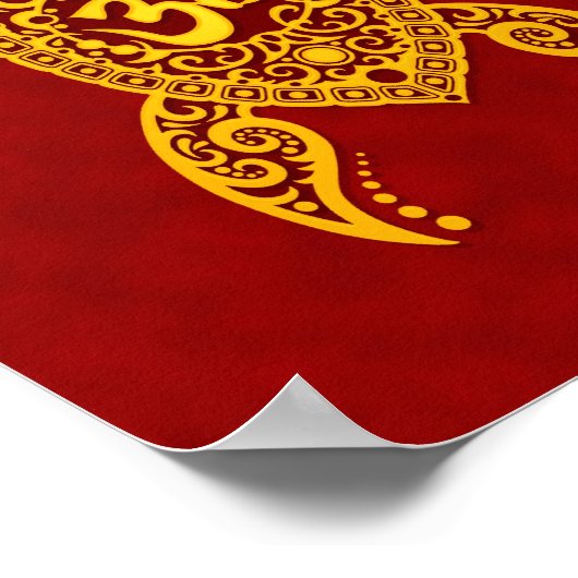 Gelbe Meeresschildkröte Poster (Ecke)