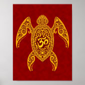 Gelbe Meeresschildkröte Poster (Vorne)