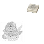 Gelbe Meerjungfrau Gummistempel (Stempel)