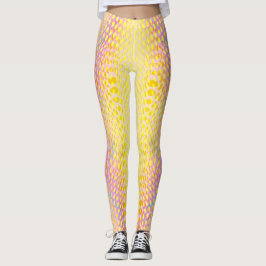 Gelbe Mehrfarbige Python Schlange Printwerbung Fra Leggings