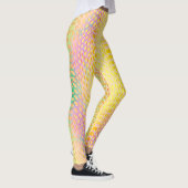 Gelbe Mehrfarbige Python Schlange Printwerbung Fra Leggings (Rechts)