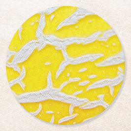 Gelbe Melone-Muster-Mauspad Runder Pappuntersetzer