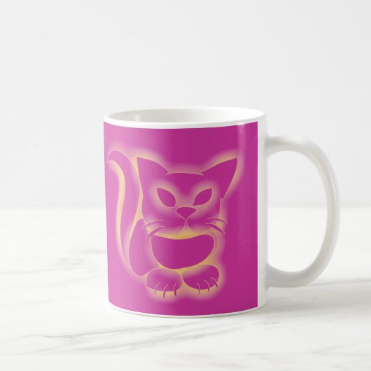 Gelbe Miezekatze 2 Kaffeetasse (Rechts)